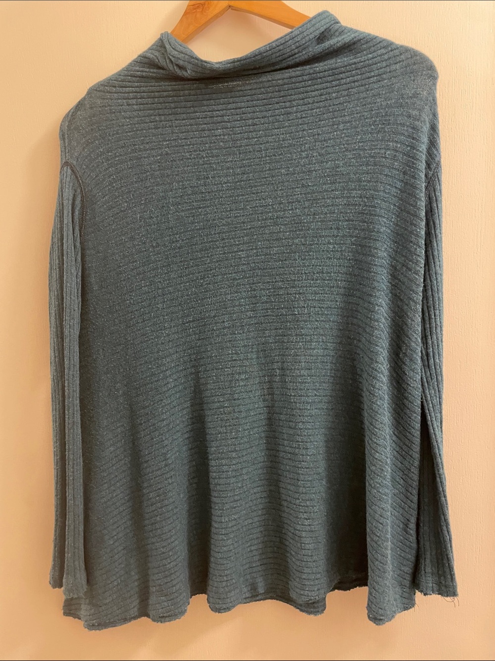Free People Women's Ribbed Long-Sleeve Sweater - Teal